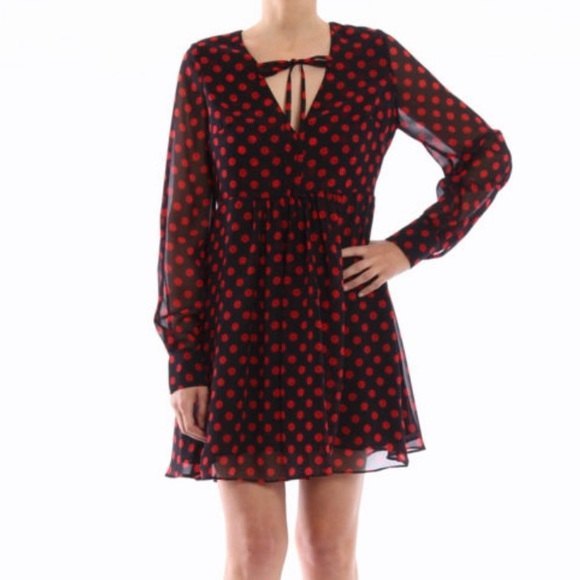 Alexander McQueen Polka Dot Silk & Wool Midi Dress XS